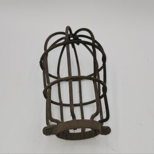 Vintage Industrial Metal Light Bulb Safety Cover 6.5"